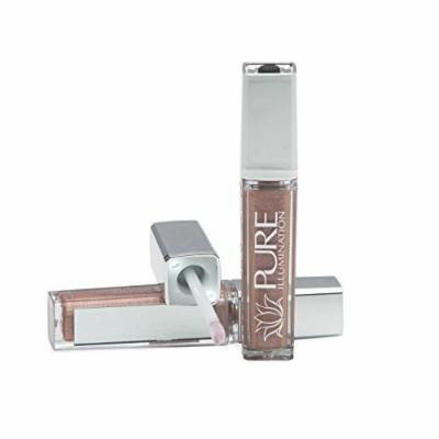 Pure Cosmetics Pure Illumination Natural Hydrating Lip Gloss Push Button Light Up with Mirror - Cosmic Latte, 0.30 fl. oz.