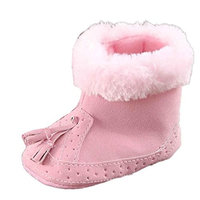 For 0-18 Mnoths Girls Boys,Clode® Cute Infant Baby Pink Tassel Cotton Soft Sole Snow Boots Soft Crib Shoes Toddler Boots