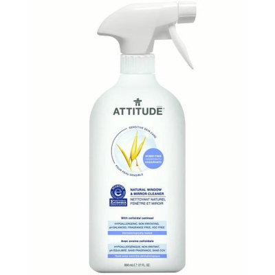 Bio Spectra Attitude Sensitive Skin Care Natural Window & Mirror Cleaner, Fragrance Free, 27 Oz