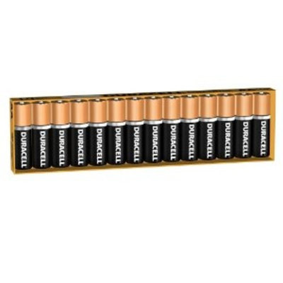 Duracell 80226938 CopperTop Alkaline-Manganese Dioxide Battery with Duralock Power Preserve Technology, AA Size, 1.5V, (Pack of 14)