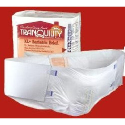 PRINCIPLE Incontinent Brief Tranquility Tab Closure Bariatric Disposable Heavy Absorbency (#2192-BG, Sold Per Bag) (Pack of 8)