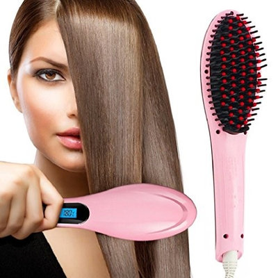 Medex 3 in 1 Salon Grade Professional Hair Straightener, RC Electric Hair Straightening Brush Ceramic Hair Brush