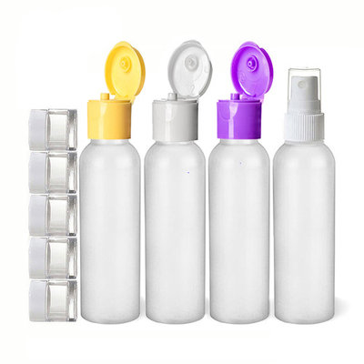 Moyo Natural Labs 9 Piece 2 Oz Premium HDPE travel bottle set and Travel Jars with Fine Mist Spray Bottle BPA Free Travel size bottle TSA Approved 2 oz travel Bottle Pack of 9 travel accessories