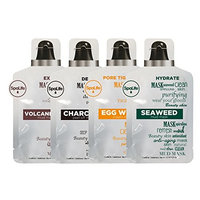 Spa Life Charcoal Egg White Volcanic Ash Seaweed Pore Tightening Detoxify Exfoliate Hydrate All Natural Restoring Mud, Peel Off, Cream Facial mask Assorted 4 Pack