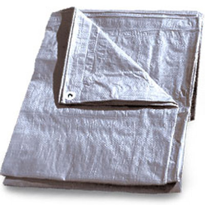 Continental Western Corporation CWC Heavy-Duty Tarp - 10' x 10', Silver (Pack of 10 rolls)