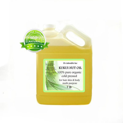 Dr. Adorable - 100% Pure Kukui Nut Oil Organic Cold Pressed Natural Hair Skin - 7 Lb