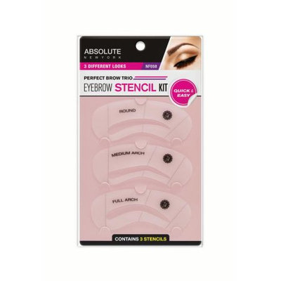 Absolute New York Eye Brow Stencil Kit, 3 Ct