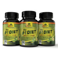 Totally Products The #1 Diet Complex with Garcinia Cambogia, Green Coffee Bean and BCAAs Super Weight Loss (180 Caplet) (Pack of 3)