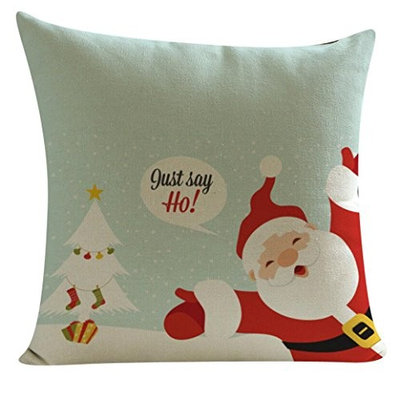 Christmas Elk Printing Dyeing Sofa Bed Home Decor Pillow Cover Cushion Cover