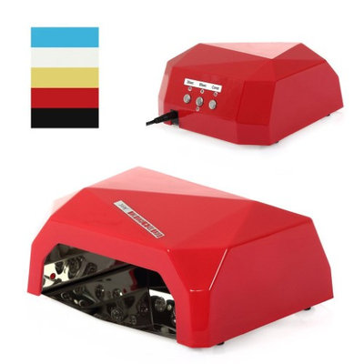 Besmall 18W Nail Gel Polish Dryer Nail Technician Female 18W LED CCFL Nail Lamp UV Adults Fast Safe Red
