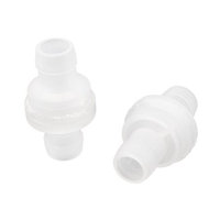 Aquarium Fish Tank Air Pump Clear Plastic One Way Non-Return Check Valve 2pcs