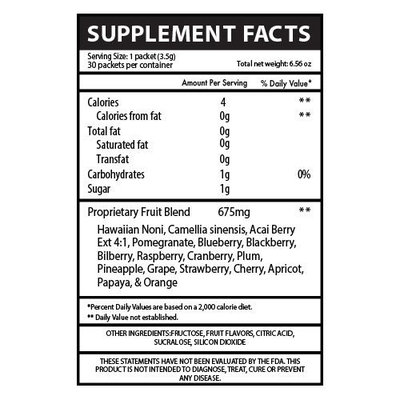 Noni to Go Sticks: Antioxidant Rich, Energy Supplement, Fights Inflammation and Boosts Immune System with Green Tea and Noni Powder - 60 Count