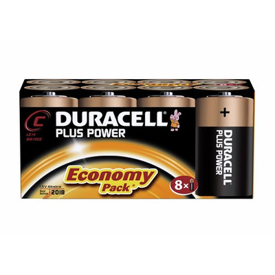 Duracell MN1400 Plus Power Alkaline C Size Batteries