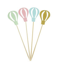 Hot Air Balloon Cake Cupcake Toppers for Birthday Wedding Baby Shower Decoration Pack of 24 by GOCROWN