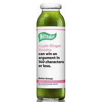 MatchaBar Fuji Apple Ginger Iced Matcha Tea 10 oz Glass Bottles - Pack of 12