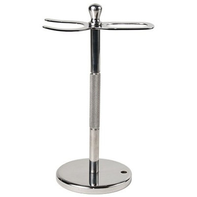 Deluxe Stainless Steel STRAIGHT RAZOR & SHAVING BRUSH STAND from Super Safety Razors