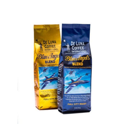 De Luna Coffee International De Luna Coffee's Blue Angels Blend 12 oz bag (Gold bag)