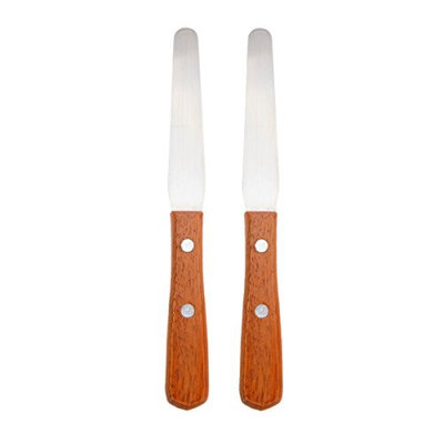 Bonjanvye Body Hair Removal Stainless Steel Waxing Sticks Spatulas Wax Applicator Teak