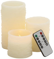 Smart Home Benzara Beautiful Led Flameless Candle Remote Set