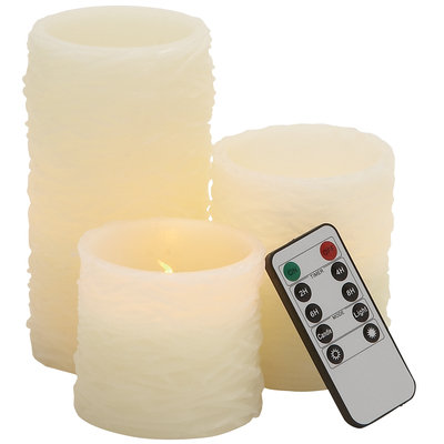 Smart Home Benzara Beautiful Led Flameless Candle Remote Set