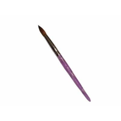 Professional Purple Spiral Kolinsky Acrylic Nail Brush Round Size 8 10 12 14 16 18 20 (12)