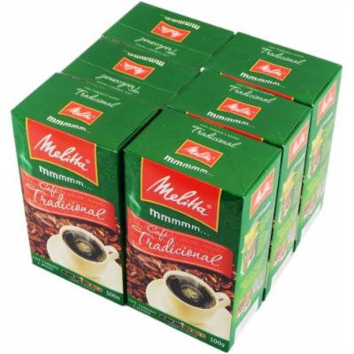 Melitta - Traditional Roasted Coffee - 17.6 oz (PACK OF 06) , Melitta Café Torrado e Moído Tradicional - 500g