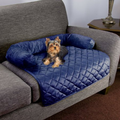 Trademark Global Llc Furniture Protector Pet Cover for Dogs and Cats with Shredded Memory Foam filled 3-Sided Bolster Soft Plush Fabric by PETMAKER
