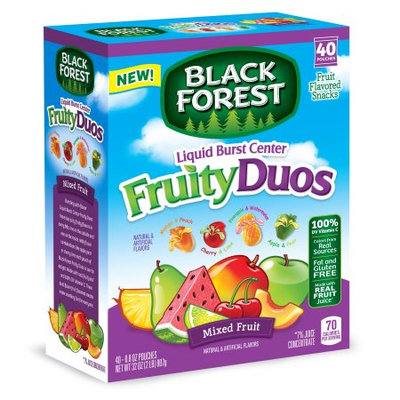 Ferrara Candy Company Black Forest Fruity Duos Fruit Snacks, 0.8 Ounce Bag, Pack of 40