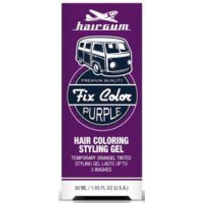 Hairgum Fix Color Temporary Hair Coloring Styling Gel - Purple 1 oz. (Pack of 4)