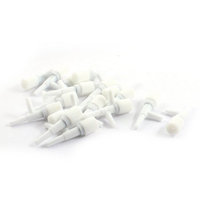 18Pcs White Plastic 2 Way T Shape Air Valves Regulator for Aquarium Tank