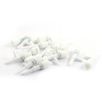 18Pcs White Plastic 2 Way T Shape Air Valves Regulator for Aquarium Tank