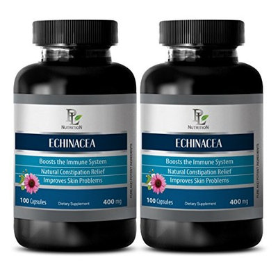 Anti oxidant - ECHINACEA - Echinacea herb - 2 Bottles 200 Capsules