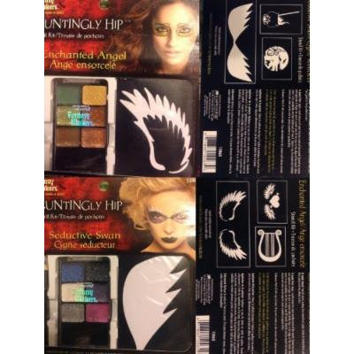 Haunting Hip Stencil Kit Enchanted Angel and Seductive Swan Halloween Makeup