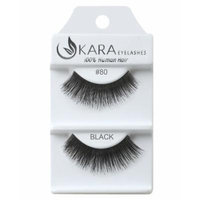 Kara Beauty Human Hair Eyelashes - 80 (Pack of 12)