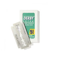 Derby Extra Double Edge Blades, 5 ct. (Pack of 1) + FREE LA Cross Manicure 74858