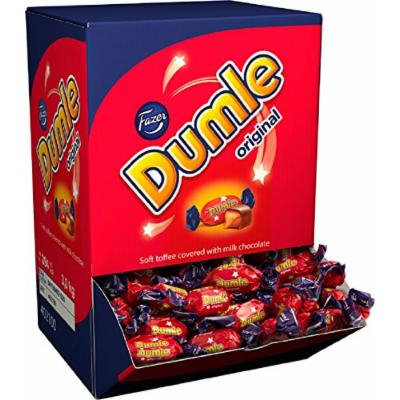 Fazer Dumle Original - Finnish - Milk Chocolate with Soft Toffee filling Milk - Candies - Chocolates - Pralines - Box 3,0 kg