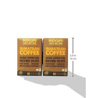 EKOCUPS Artisan Organic Sumatran Coffee, Dark roast, in Recyclable Single Serve Cups for Keurig K-cup Brewers, 40 count
