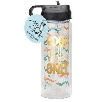 Good vibes only Glass Double Wall Water Bottle