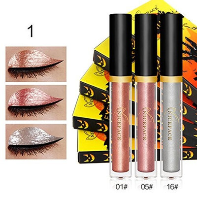 Alonea Metallic Smoky Eyeshadow Waterproof Glitter Liquid Eyeliner