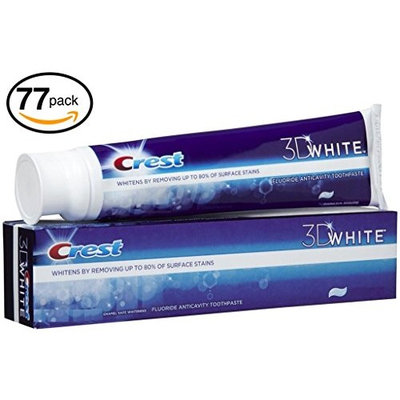 (PACK OF 77 TUBES) Crest 3D White ARCTIC FRESH Icy Cool Mint Anti-Cavity & TOOTH WHITENING Toothpaste. Removes Up to 90% of Surface Stains on teeth! REFRESHING MINT FLAVOR! (77 Tubes, 4.8oz Each Tube)