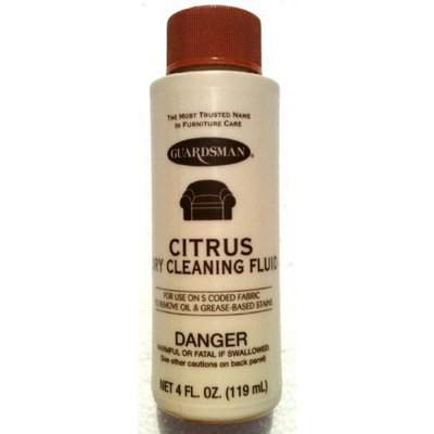 Citrus GUARDSMAN Fabric, Carpet & Upolstery DRY CLEANING Fluid OIL & GREASE STAIN REMOVER 4 oz. (Pack of 2)