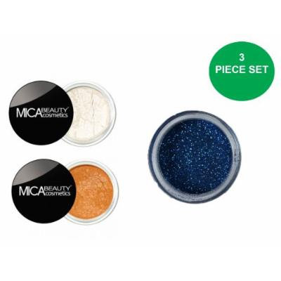 Micabeauty Eye Shadow #84 Brilliance+ #24 Tahiti+Glitter Powder G22 Deep Sea (Bundle of 3 Items)
