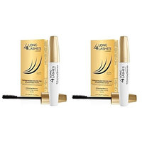 Long 4 Lashes by Oceanic, Enhancing Mascara for Volume, Length, Curves, Black, 10 ml (Pack of 2) + FREE Assorted Purse Kit/Cosmetic Bag Bonus Gift