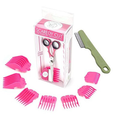 Scaredy Cut Silent Pet Clipper, PINK with Safari Flea Comb