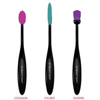 My Beauty Spot Color Rush Precision Eye Makeup Brush Set Toothbrush Shaped - With Multicolored Bristles - For Eye Shadow, Eyeliner, Eye Makeup Blending