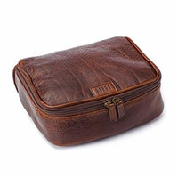 Moore and Giles American Bison Leather Donald Dop Toiletries Kit - Brown