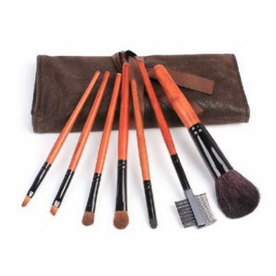 Set of 7 Professional Animal Wool Makeup Tools Soft Horsehair Brushes with Case