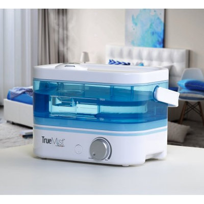 Comfort Products, Inc. Relaxzen HCM-29360107 TrueMist Top Fill Cool Mist Humidifier, White/Blue