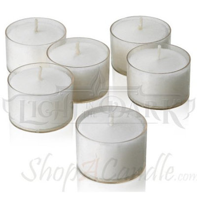 Light In The Dark 72 White Tealight Candles With Clear Cups Burn 8 Hour