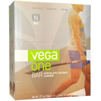 Vega, One Bar, Chocolate Coconut Cashew, 12 Bars, 2.26 oz (64 g) Each(pack of 2)